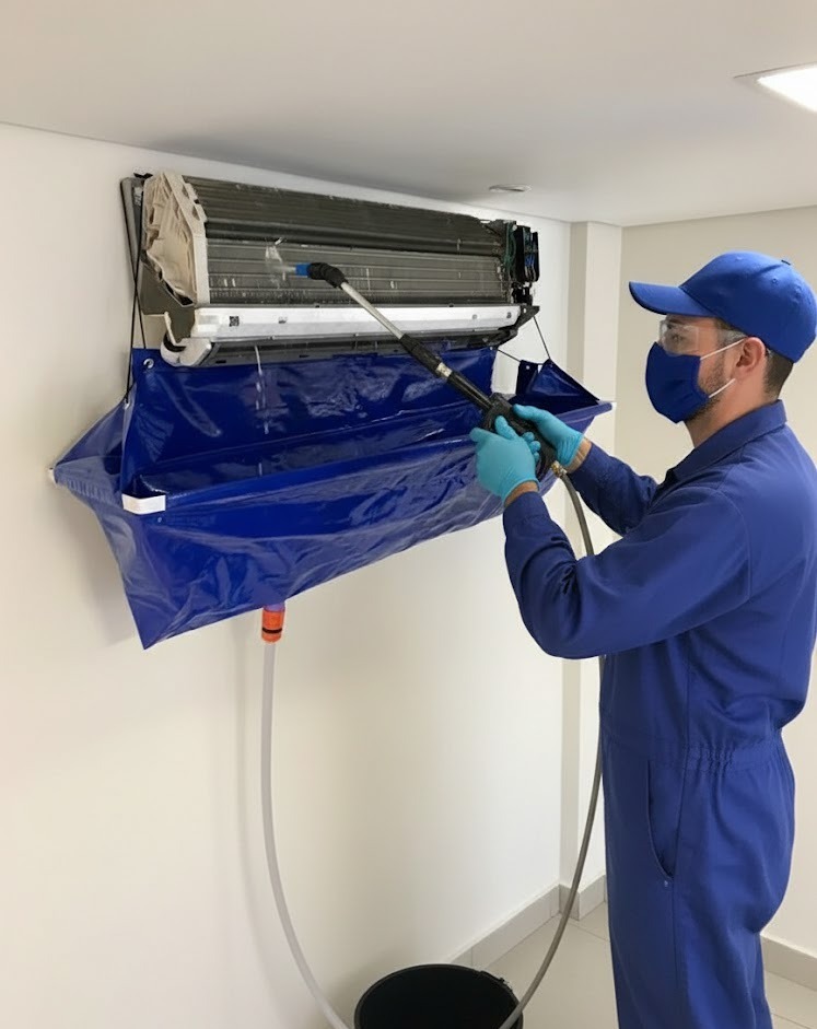 Higienização de ar-condicionado realizada por Alexandre em residência de Belo Horizonte